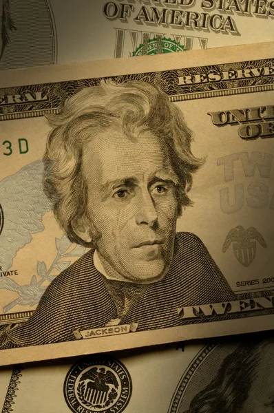 20 달러 빌에 Andrew Jackson — 스톡 사진