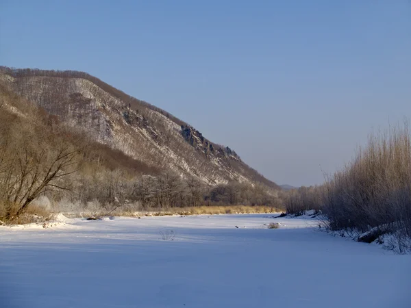 冰冻的河 — 图库照片