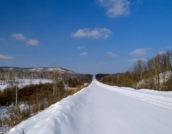 El camino de invierno — Foto de Stock