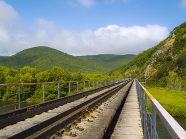 Year landscape with railway line clipart