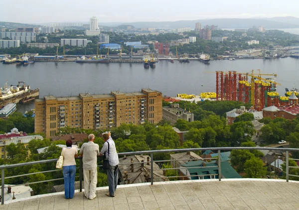 Панорама города Владивостока Лицензионные Стоковые Изображения