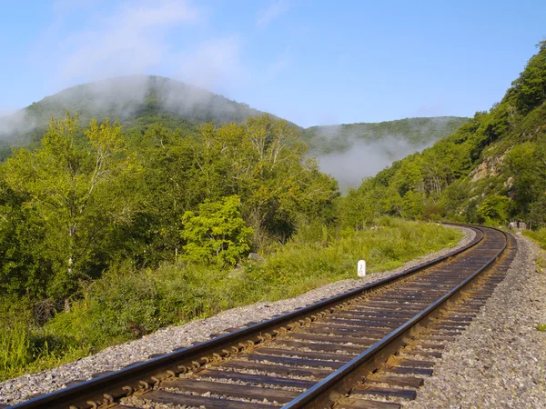 Ensam järnvägsspår — Stockfoto