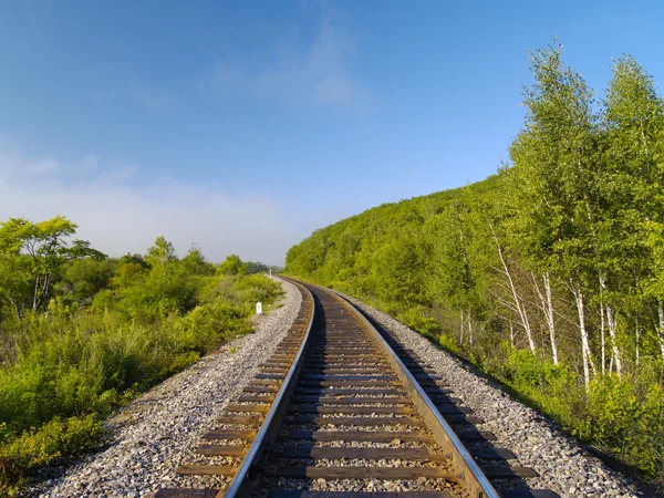 Vía férrea solitaria — Foto de Stock