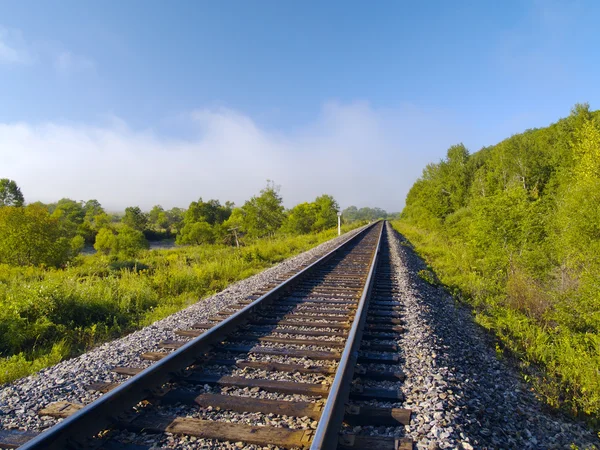 Vía férrea solitaria — Foto de Stock