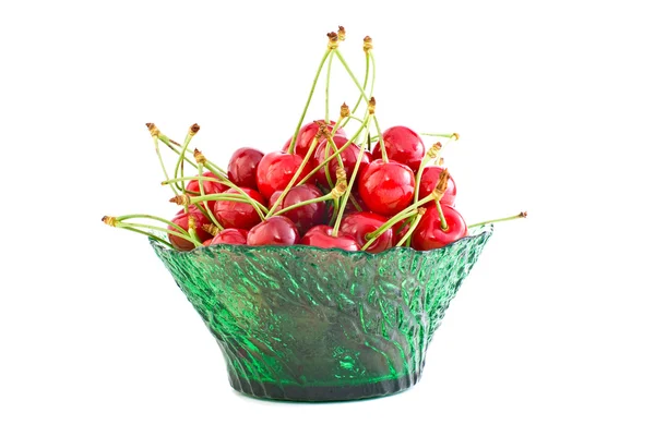 Bowl filled with the red cherries — Stock Photo, Image