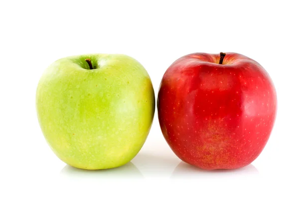 Gröna och röda äpplen — Stockfoto