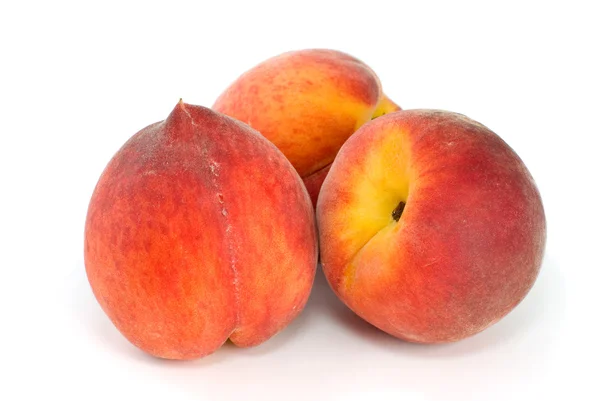 Three tasty peaches — Stock Photo, Image
