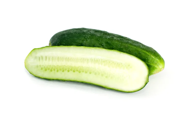 Whole cucumber and half — Stock Photo, Image