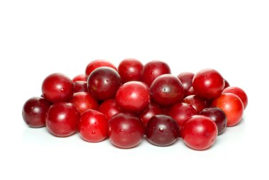 Pile of red cherry plums clipart