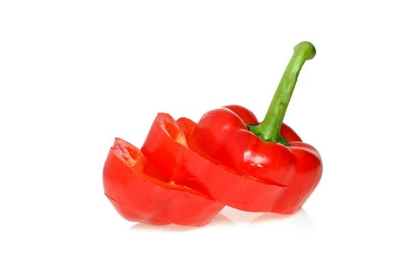 Nakrájené červené papriky — Stock fotografie