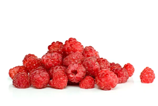 Red ripe raspberry pile — Stock Photo, Image