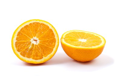 Two orange halves clipart