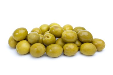 Some green olives with pits clipart