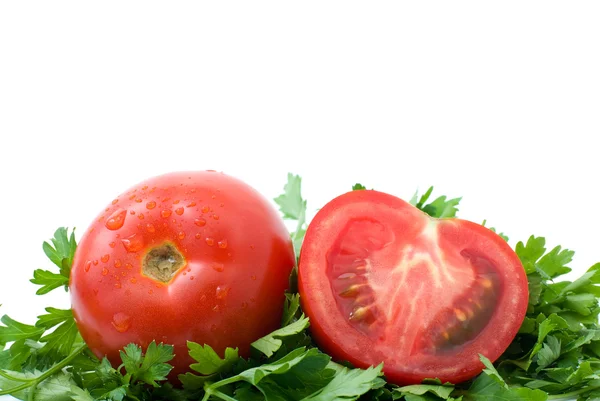 Tomater över persilja — Stockfoto