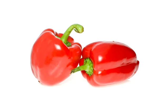 Två röd paprika — Stockfoto