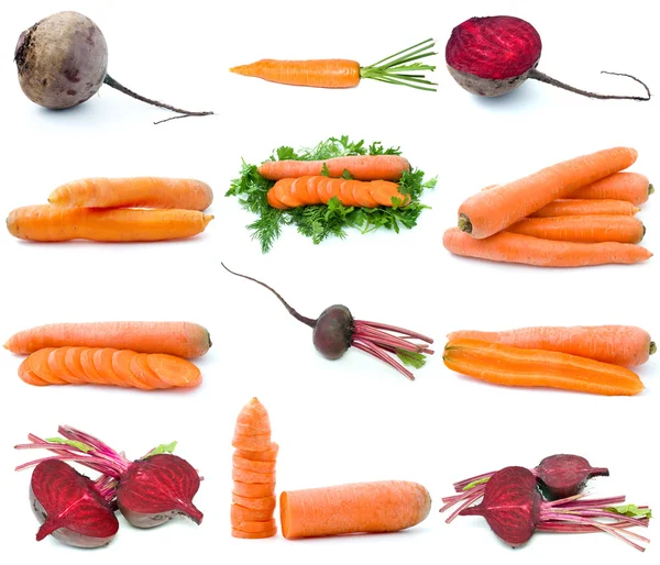 Set of different root vegetables — Stock Photo, Image