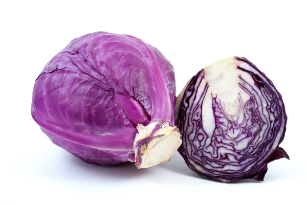Violet cabbage and half — Stock Photo, Image