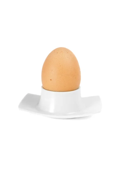 Egg in plastic eggcup — Stock Photo, Image
