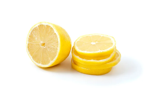 Lemon half and slices — Stock Photo, Image