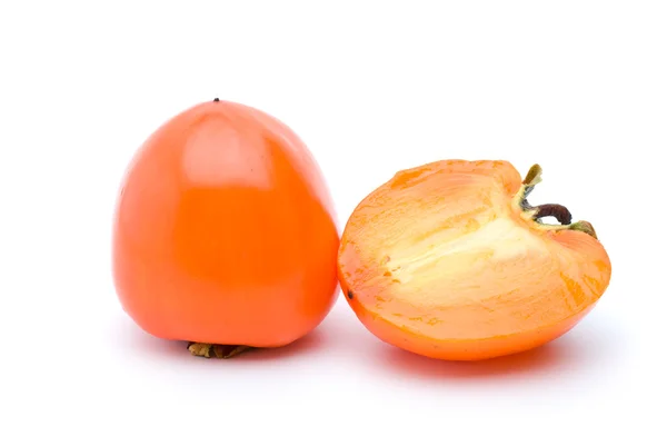 Whole persimmon and half — Stock Photo, Image