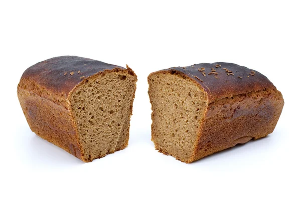 Dois pedaços de pão de centeio com anis — Fotografia de Stock