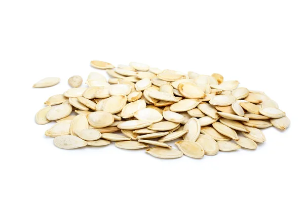 Pilha de sementes de abóbora branca torradas — Fotografia de Stock