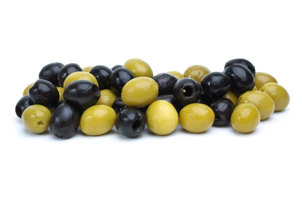 Green and black olives — Stock Photo, Image