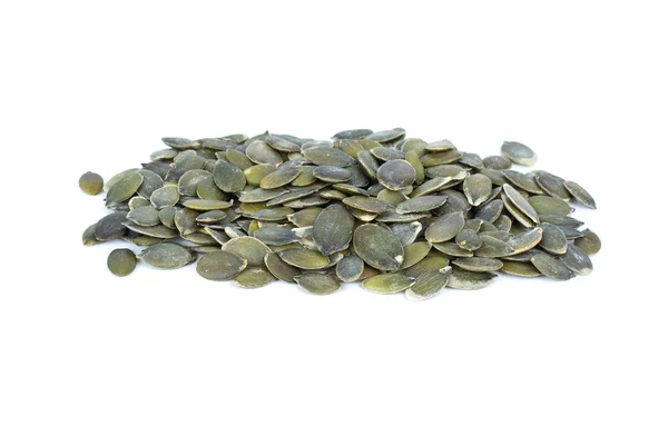 Pile of shelled pumpkin seeds — Stock Photo, Image