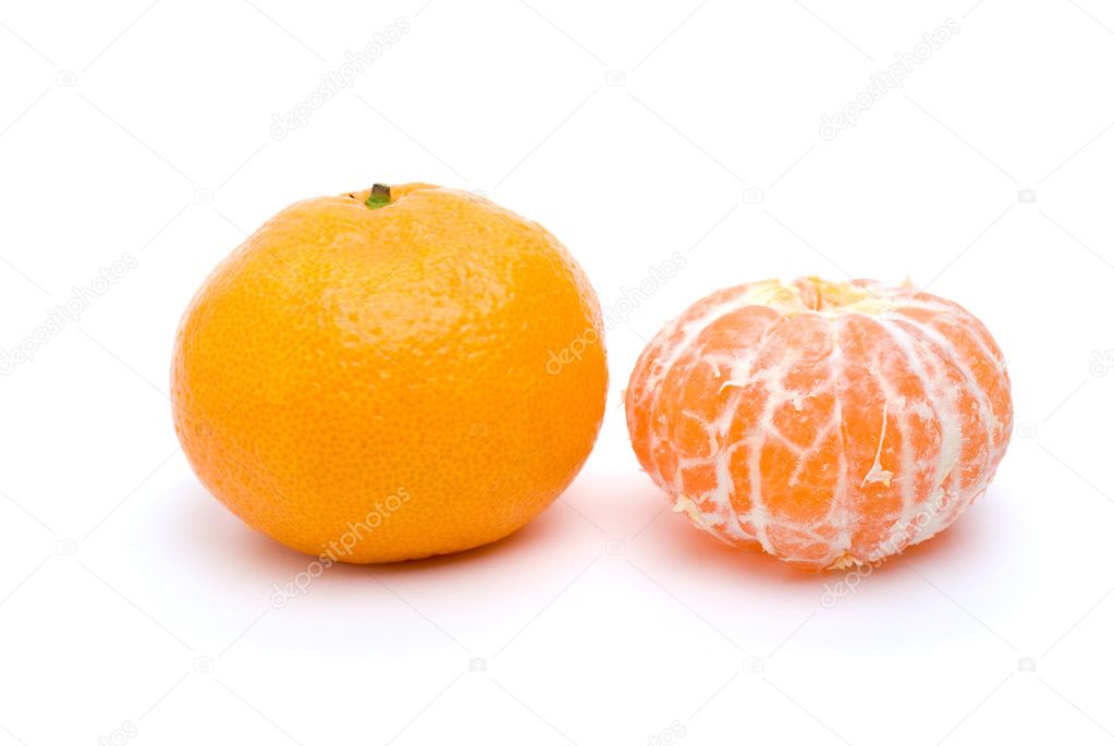 Whole and peeled tangerine Stock Photo by ©digitalr 1687005