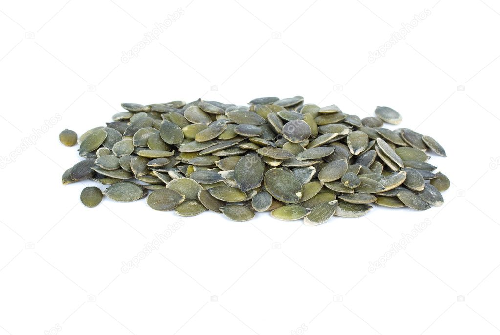Pile of shelled pumpkin seeds