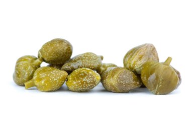 Close-up shot of some marinated capers clipart