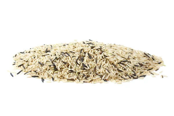 Pile of mixed cultivated and wild rice — Stock Photo, Image