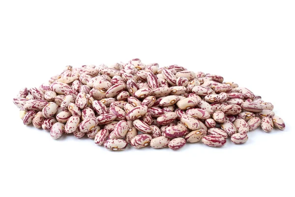 Stapel vlekkerig haricot wit-rood bonen — Stockfoto