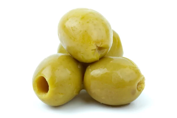 Närbild av urkärnade oliver — Stockfoto