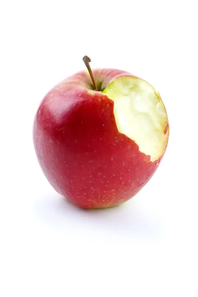 Apples with piece bitten off — Stock Photo, Image