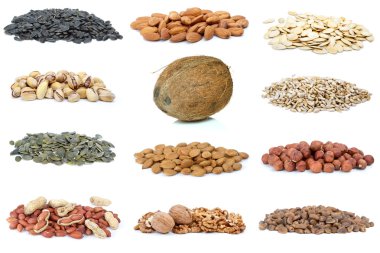 Set of different nuts clipart