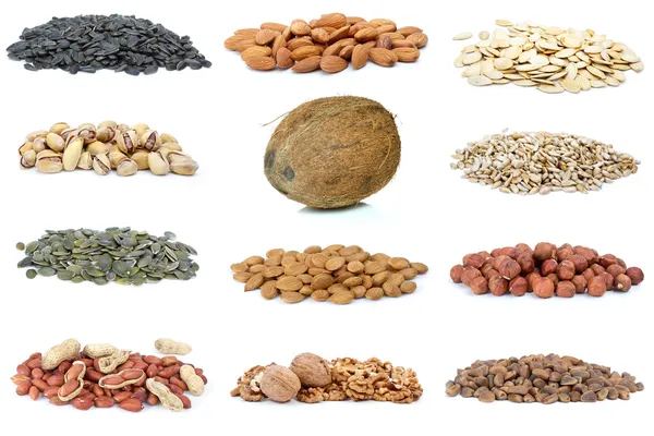 Set of different nuts — Stock Photo, Image
