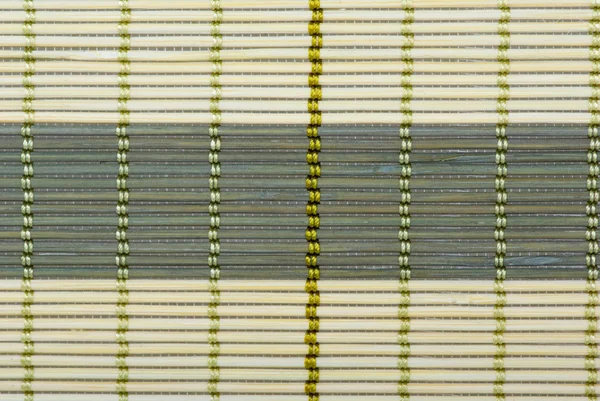 Estera de paja de palo de bambú verde —  Fotos de Stock