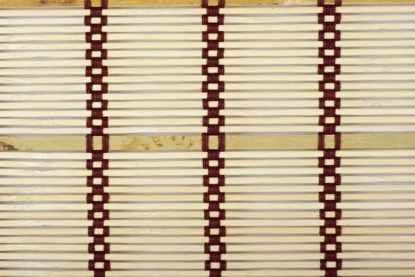 Nahaufnahme einer Bambusstäbchenstrohmatte — Stockfoto