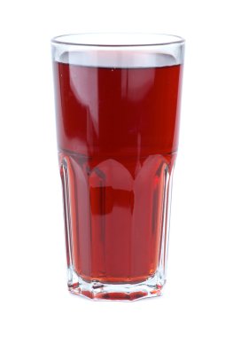 Glass filled with red pomegranate juice clipart