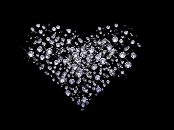 Алмазы ко Дню Святого Валентина — стоковое фото