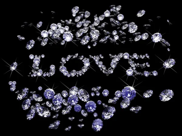 Diamanten zum Valentinstag Stockbild