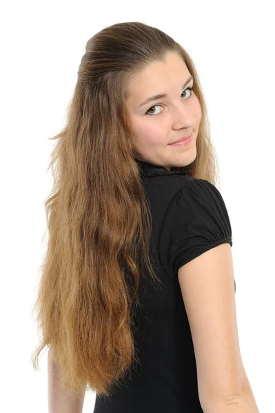 Portrait of the girl with long hair — Stock Photo, Image
