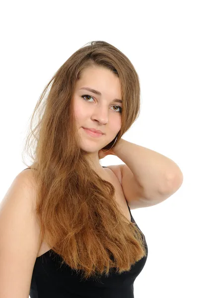 Ritratto della ragazza con i capelli lunghi — Foto Stock