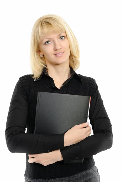 Kobieta z folderem — Zdjęcie stockowe