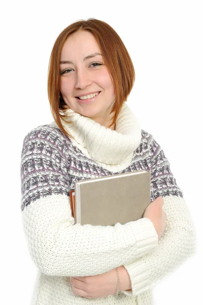 Jonge vrouw met het boek — Stockfoto