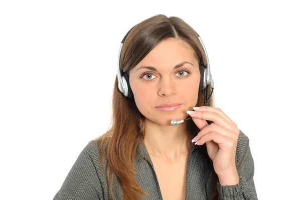 Young female customer service represent — Stock Photo, Image
