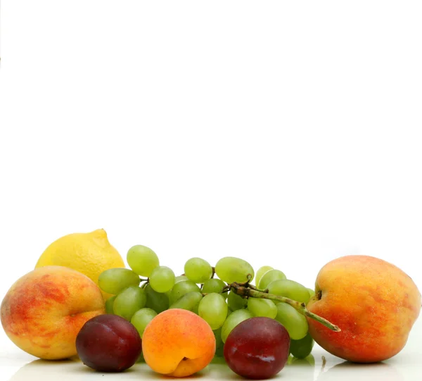 stock image Fresh fruits on white background