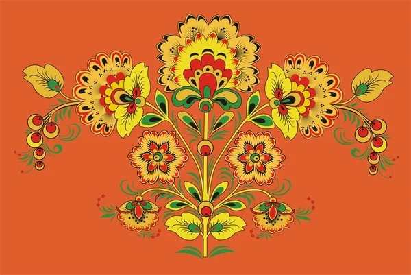 Vector illustration of floral ornament — Stock Vector