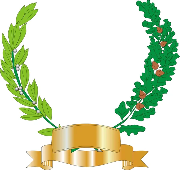 Corona de Laurel — Vector de stock